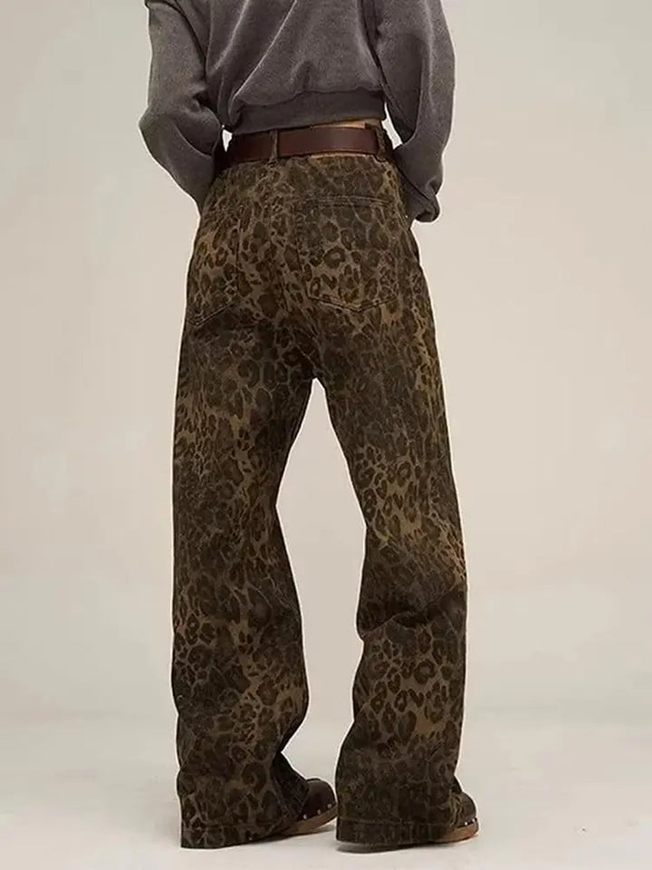 Vintage Leopard Print Jeans