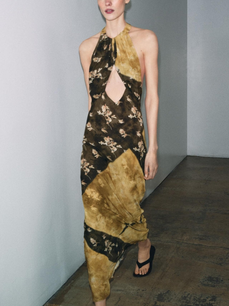 Printed Halter Dress