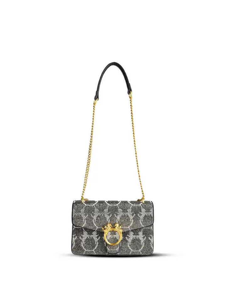 Rhinestone Vintage Style Mini Box Bag