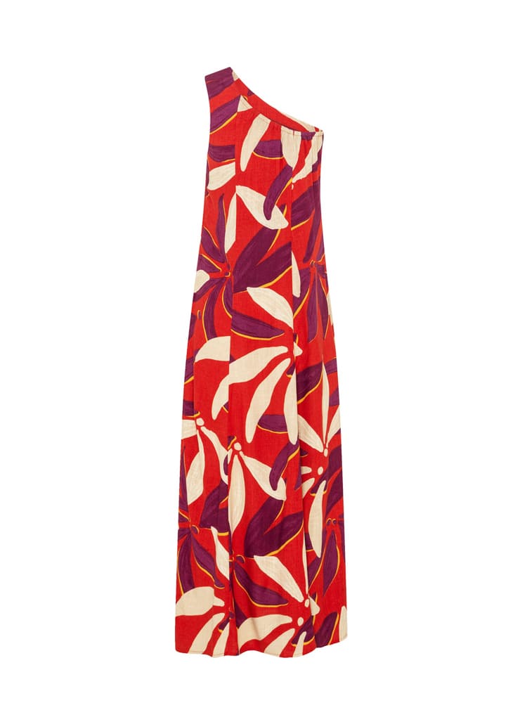 Maxi φόρεμα με έναν ώμο με γραβάτα σε Palma