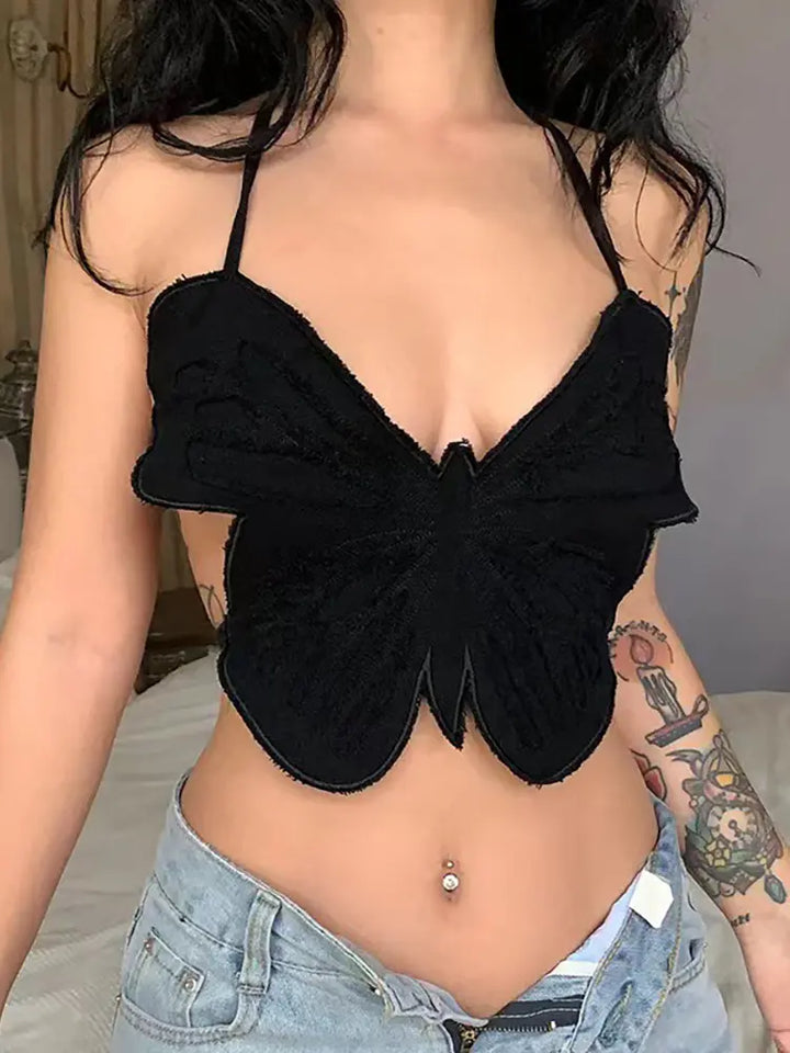 Vlinder Halter Crop Top