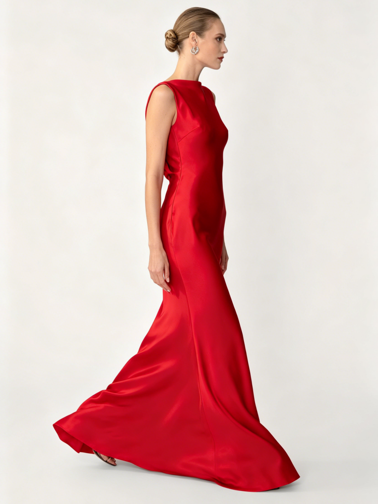Tied & Drawn – Satin Gown