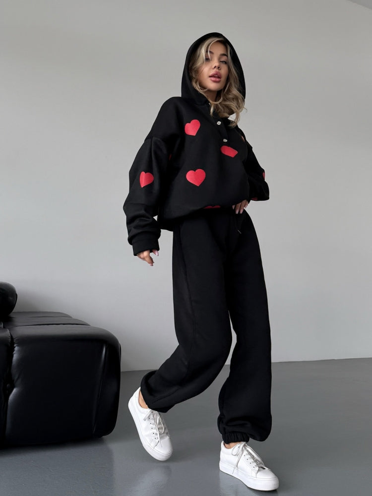 Heart Design Hoodi