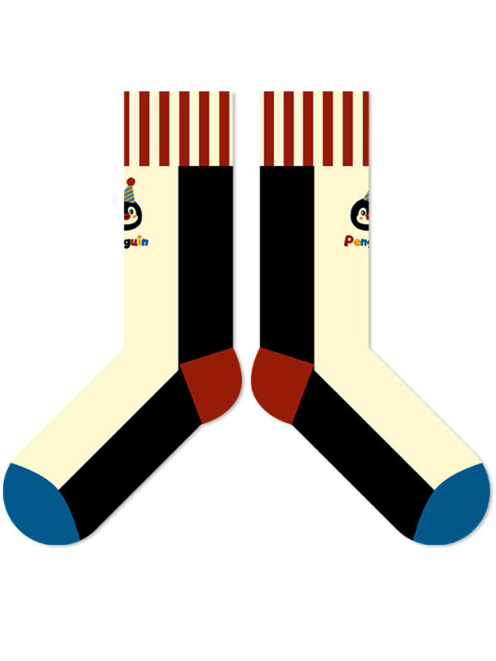 Tegneserie Penguin stribede sokker