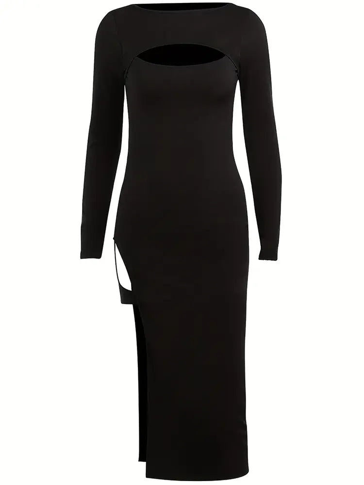 Sexy Strapless Long Sleeve Bodycon Dress