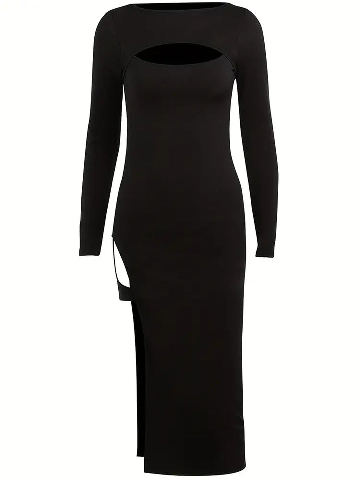 Sexy Trägerloses Langarm Bodycon Kleid