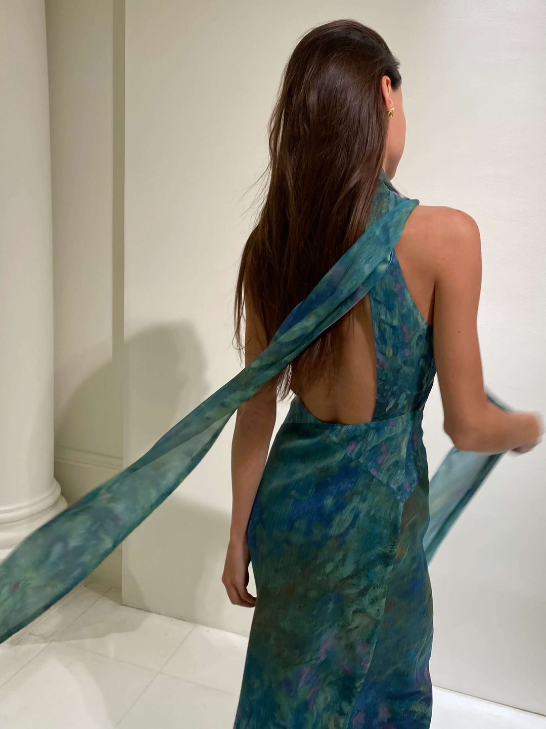 Monet maxi-klänning - Irisar