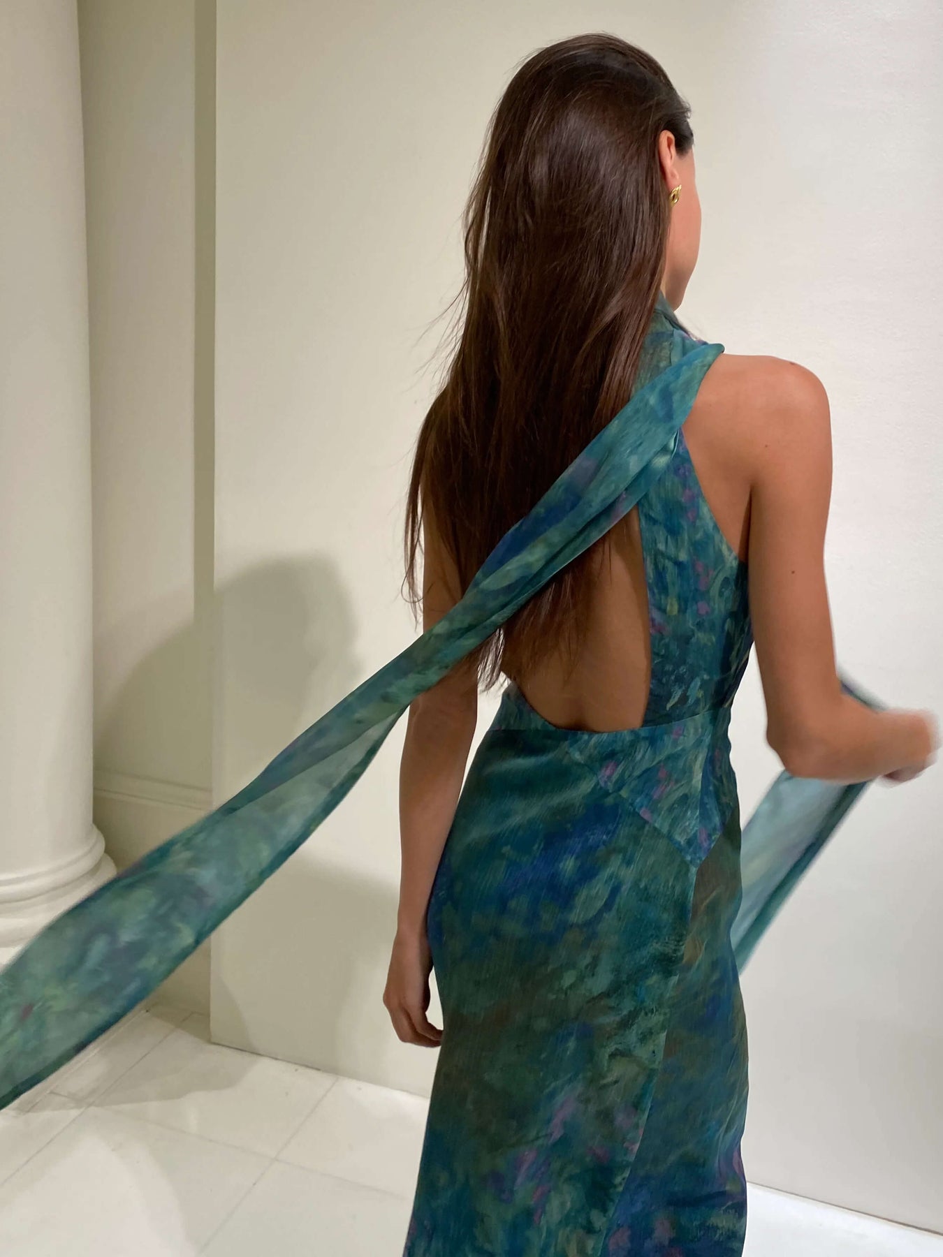 Monet maxi-klänning - Irisar