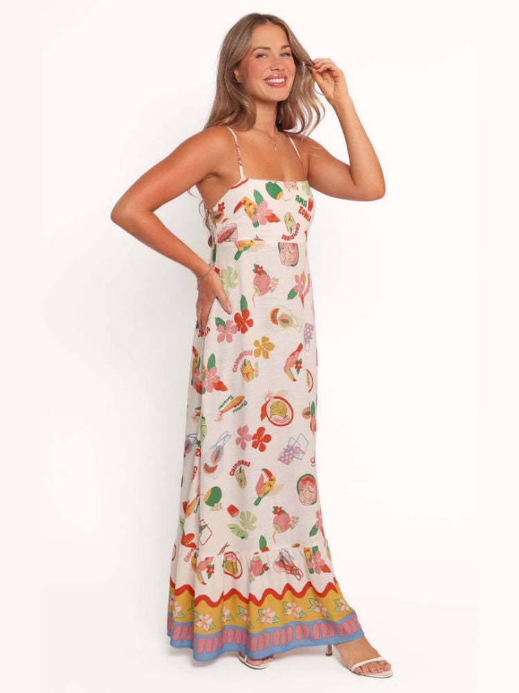 Vestido sencillo sin mangas con tirantes