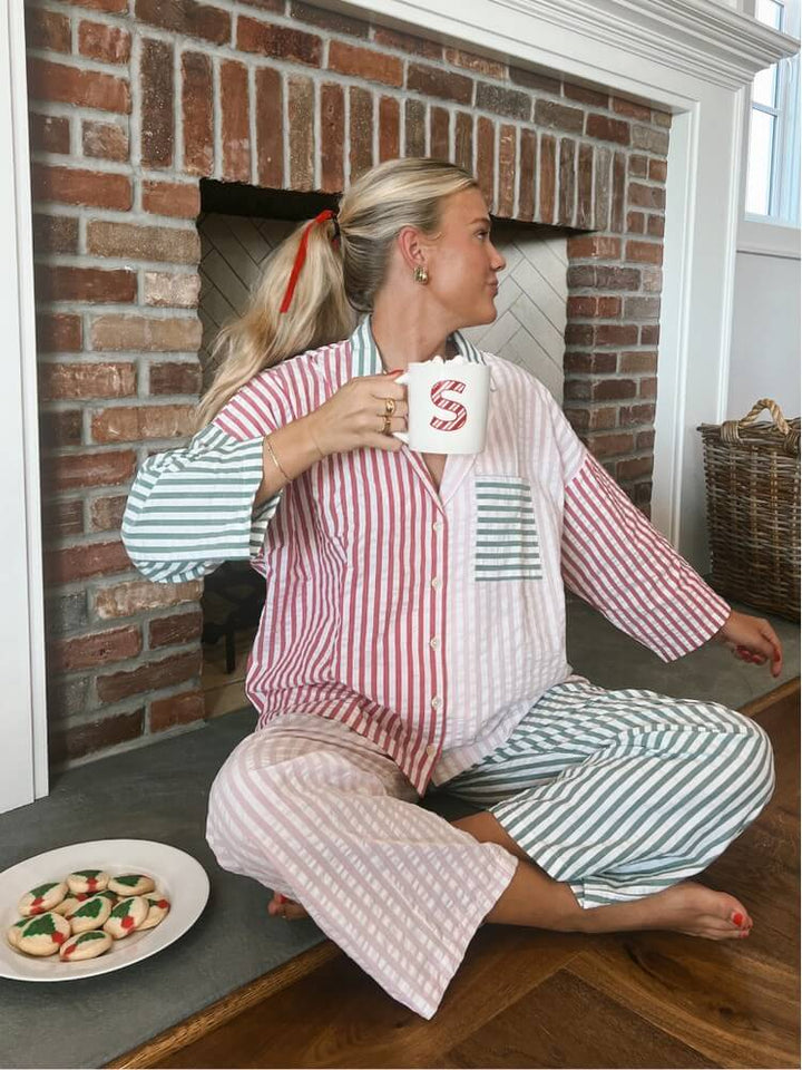 Holiday Tri-Stripe Pyjamas sæt