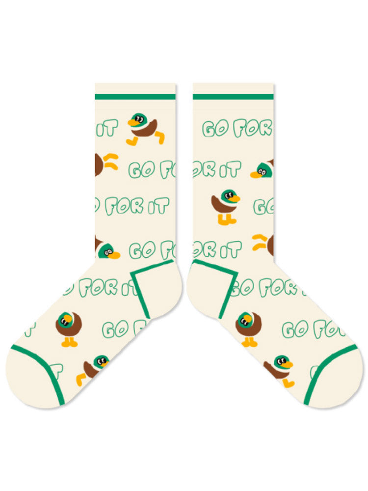 Rozkošné kreslené kachní bavlněné ponožky