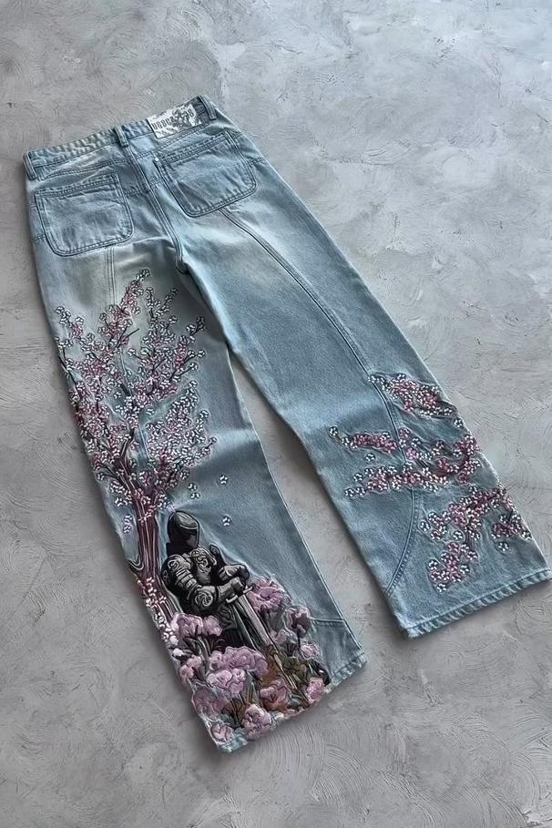 Blossom Sentinel Embroidered Jeans