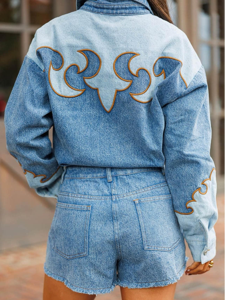 Rodeo Row Denim Romper