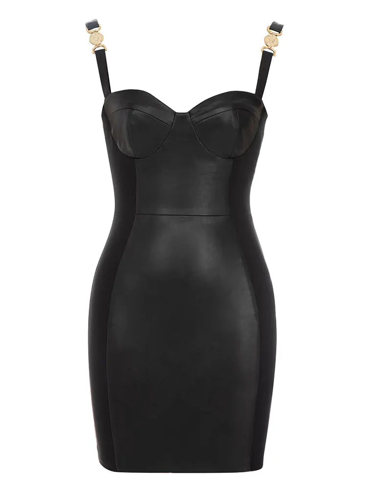 Sexet stropløse bodycon mini kjole