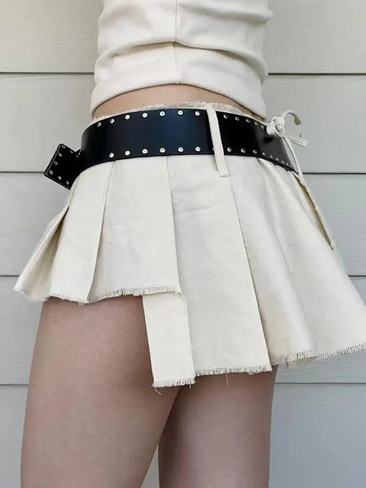 Sexy Asymmetric Pleated Skirt