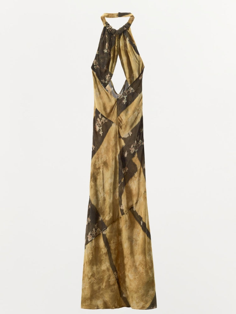 Printed Halter Dress