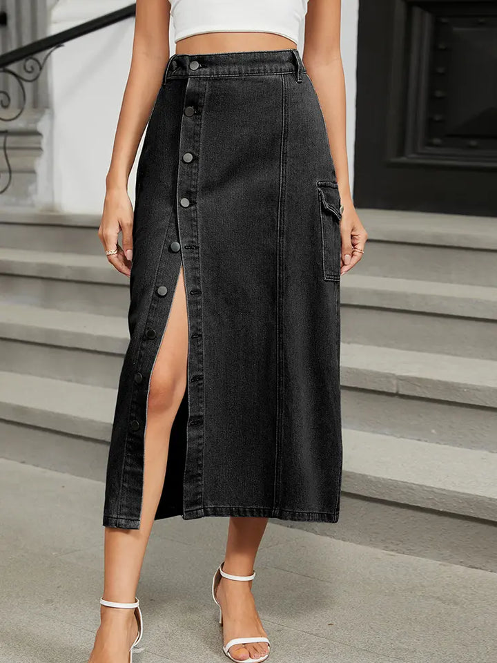 Trendy Elastische Taille Denim Rok