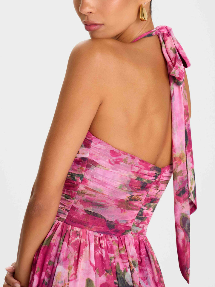 Aria blomster maxi-kjole
