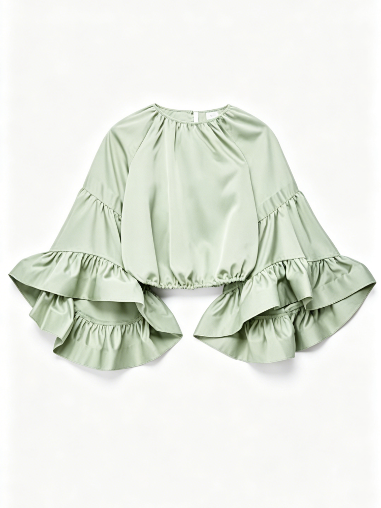 Set na May Mint Satin at Palamuti sa Dulo