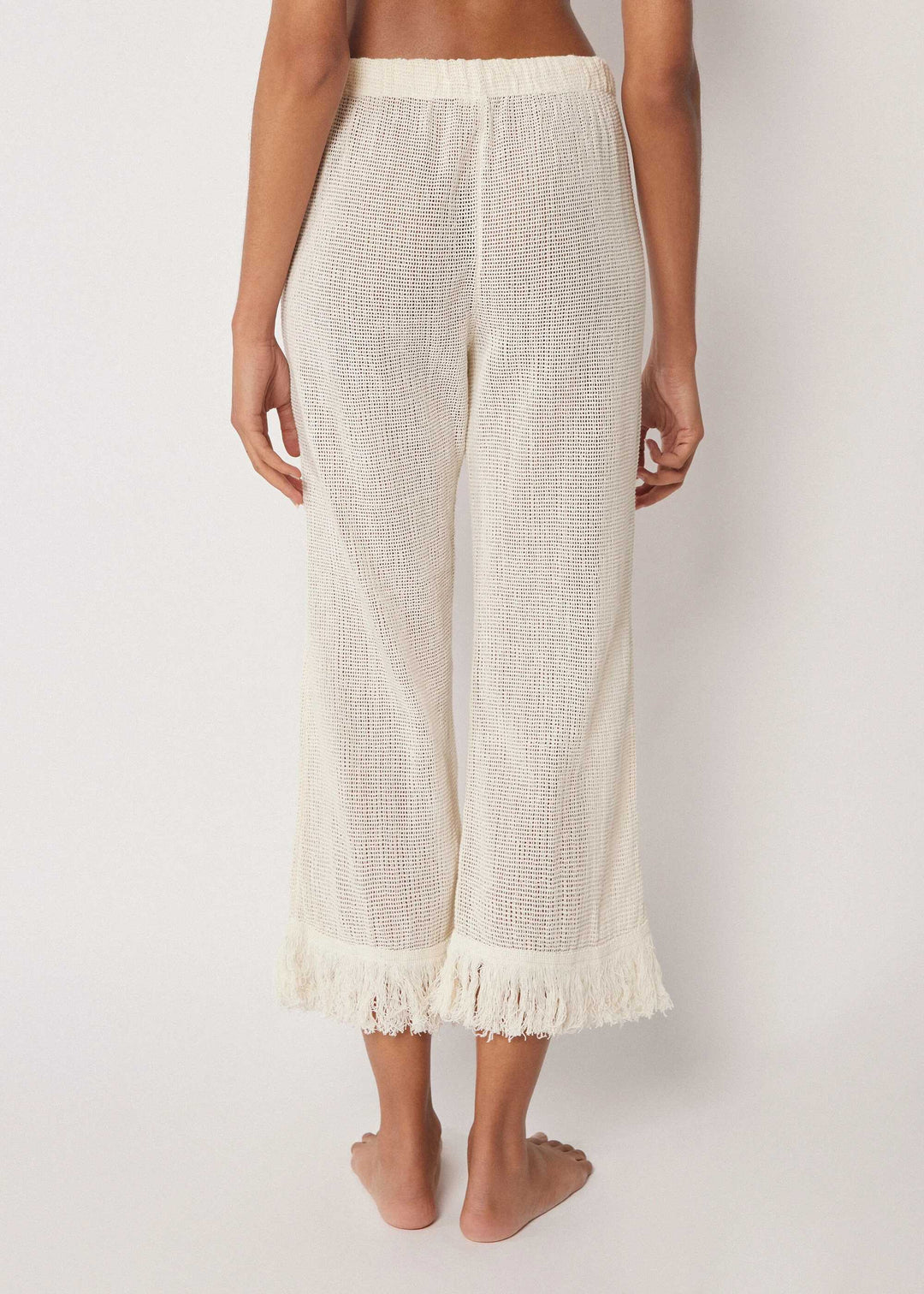 Vacation Mesh Fringe Pants Set