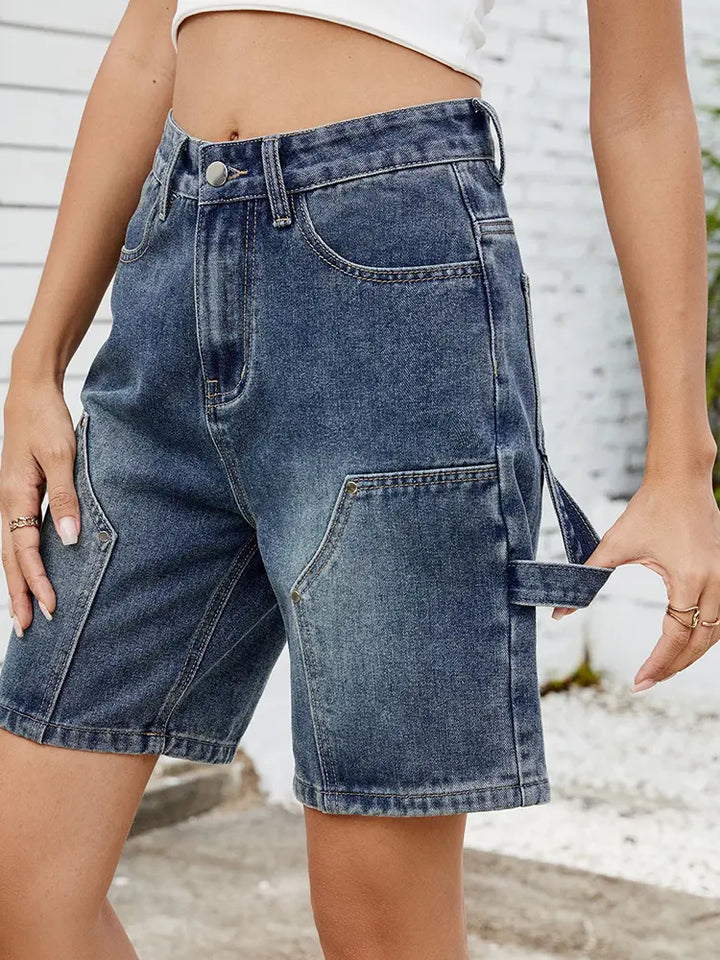 Sommer Trendy Gade Denim Shorts