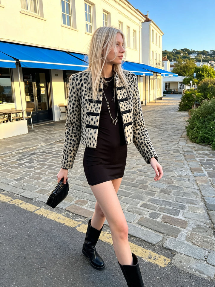 Romy Snow Leopard Jacket