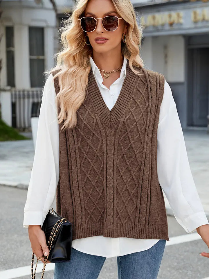 Gilet in Maglia Relaxed a V