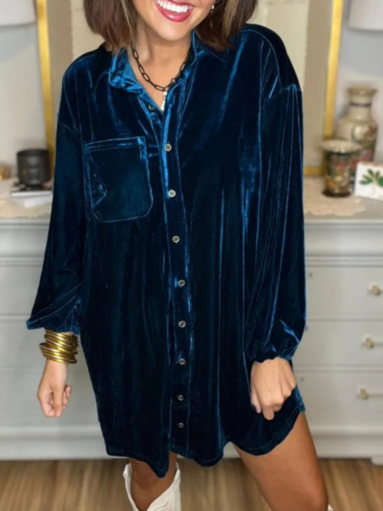 Casual Loose Shirt Dress