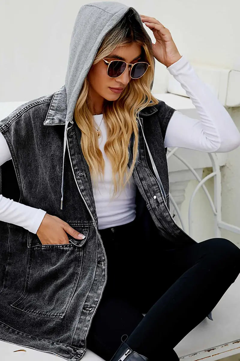 Gilet en jean sans manches tendance