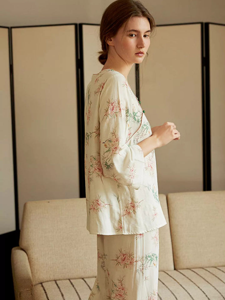 Eco-Friendly  Fiber Printed Pajama Set