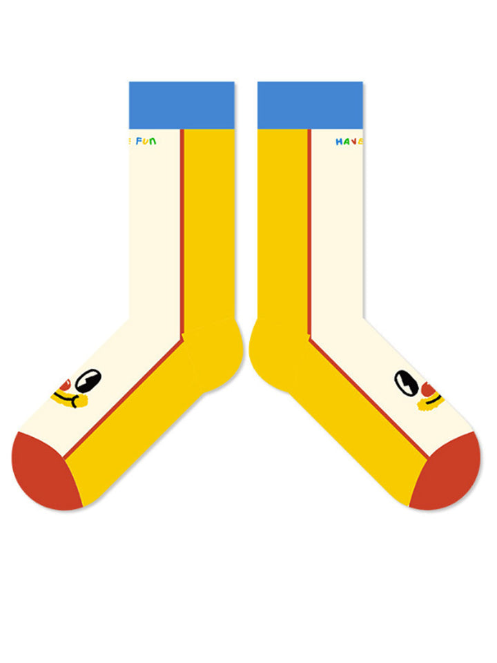 Socken mit Cartoon-Clown-Muster