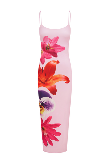 DEIA Midi Elbise - Karma Çiçek