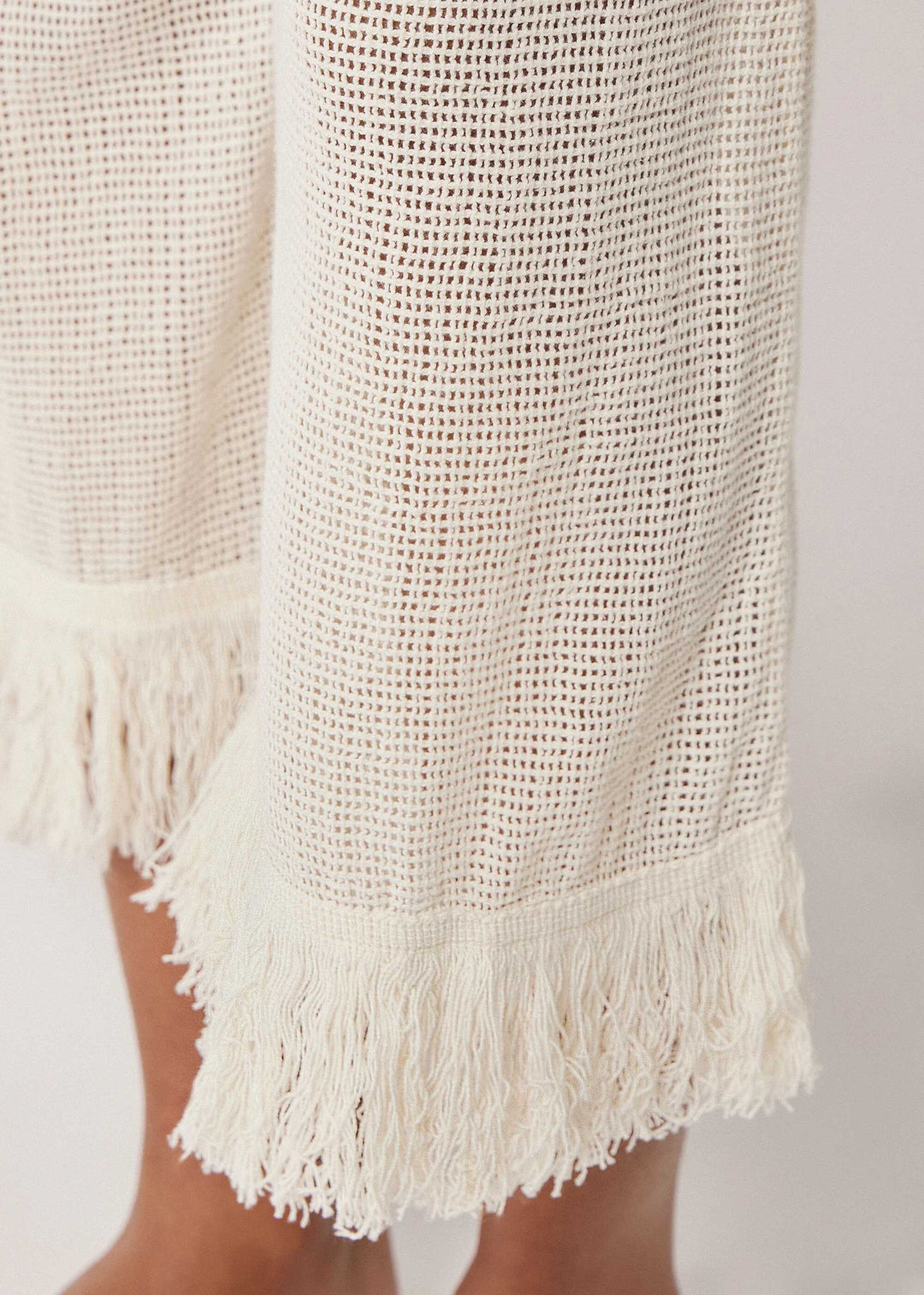 Vacation Mesh Fringe Pants Set