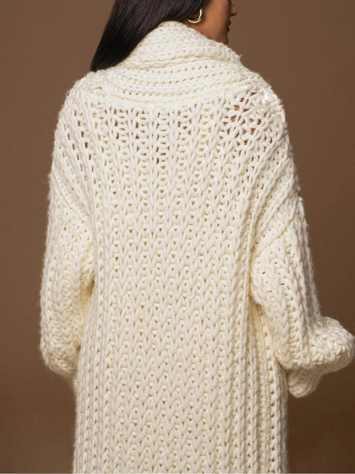 Ivory Houd Me Dichtbij Sjaalkraag Cardigan