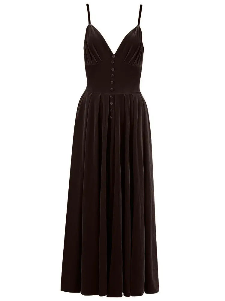 Vintage Velvet Backless Gown