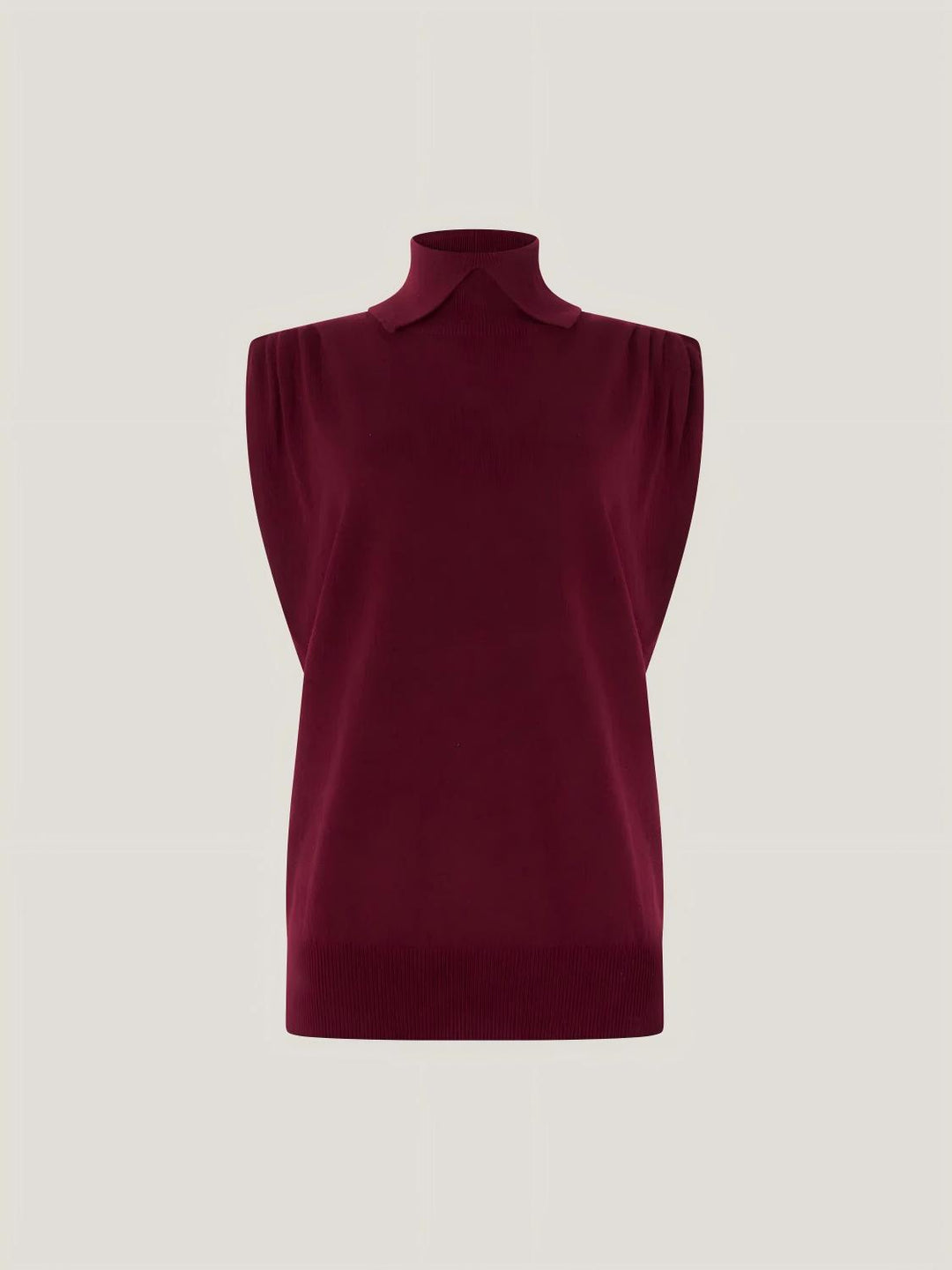Merlot Knit Top Satin Skirt Set