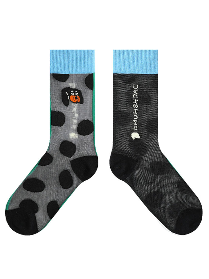 Cartoon puppy patroon sokken