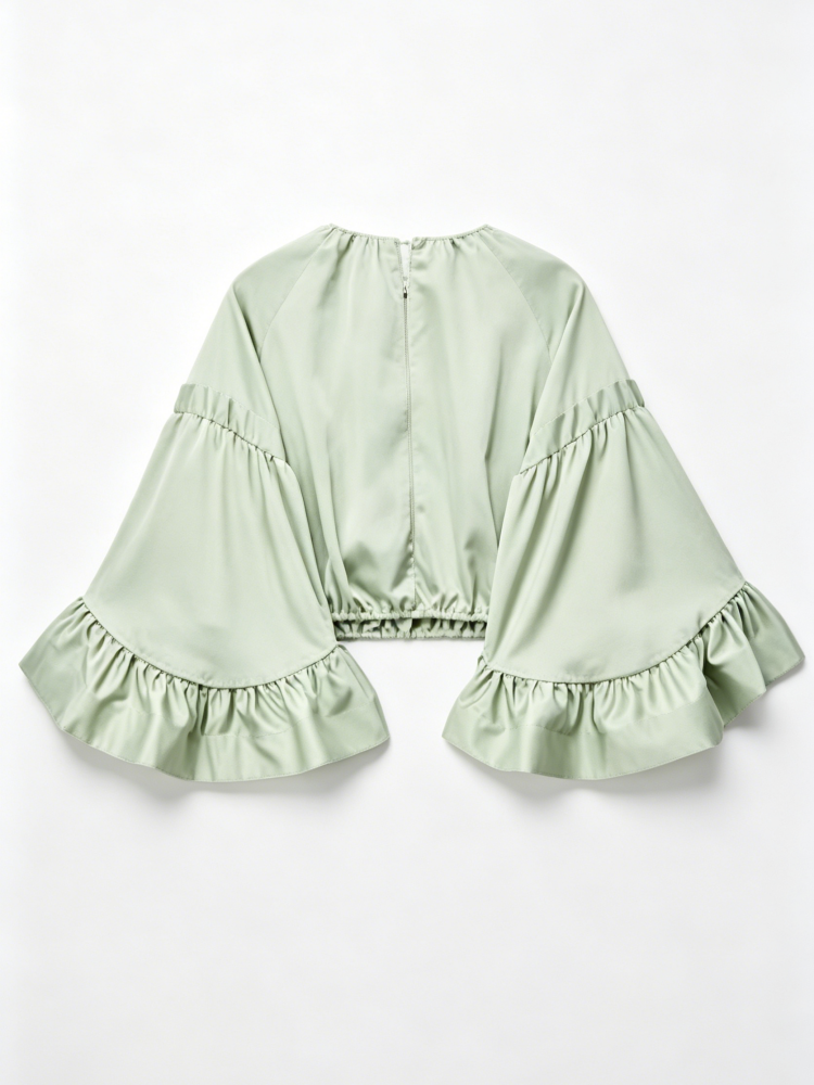 Set na May Mint Satin at Palamuti sa Dulo