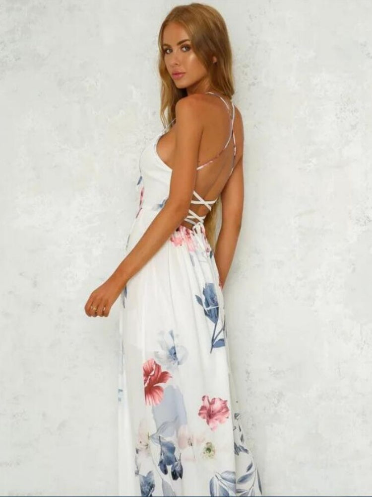 Bohemeprint maxi-kjole