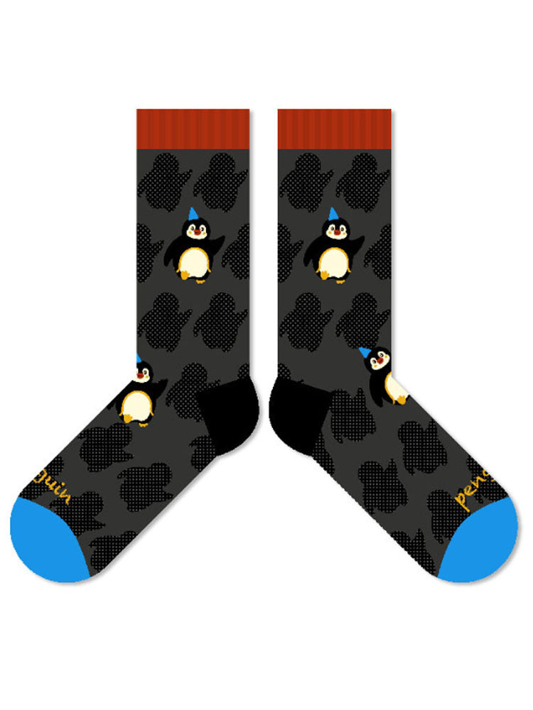 Cute Cartoon Penguin Polka Dot Socks