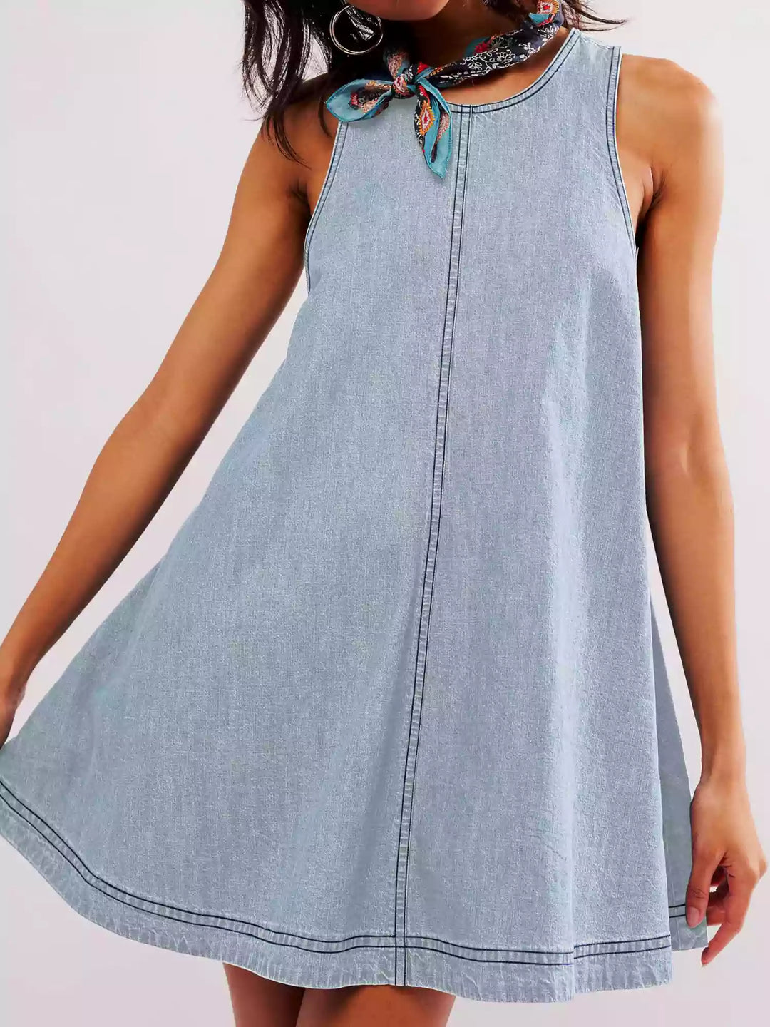 Sunset Stroll Denim Mini Dress