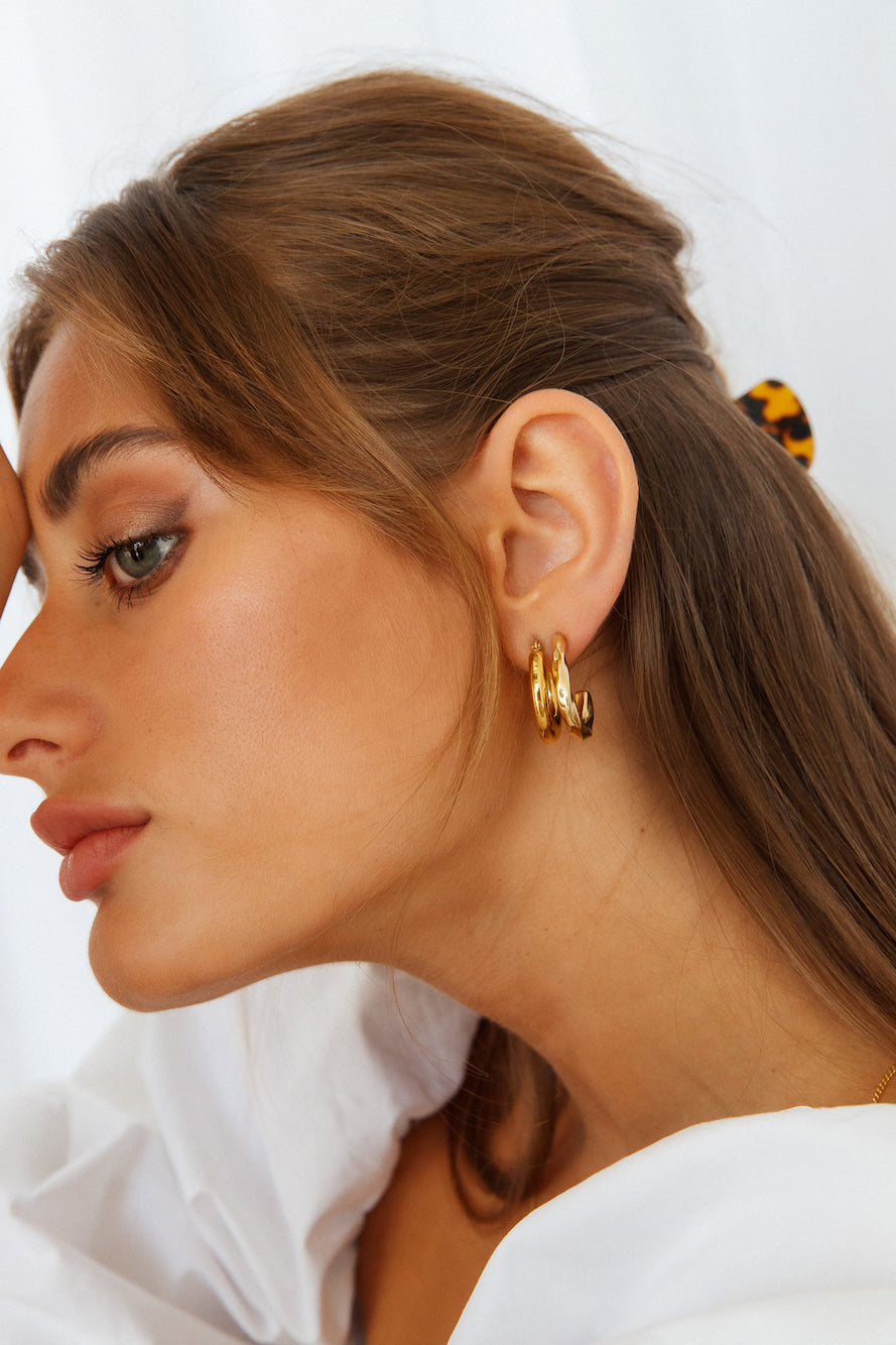18K Gold Plated Pierce Of Your Heart Earrings