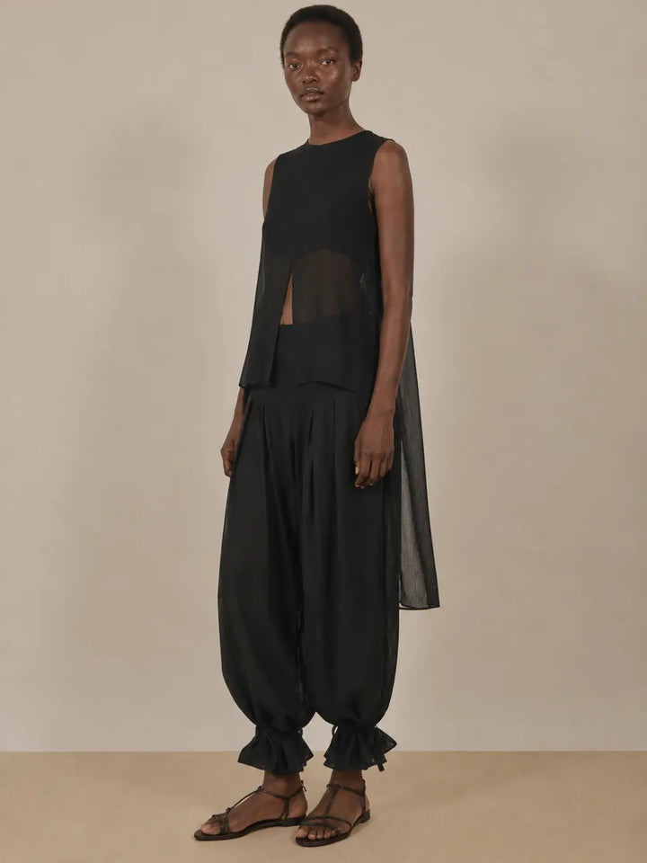 Set de pantaloni cu straturi transparente
