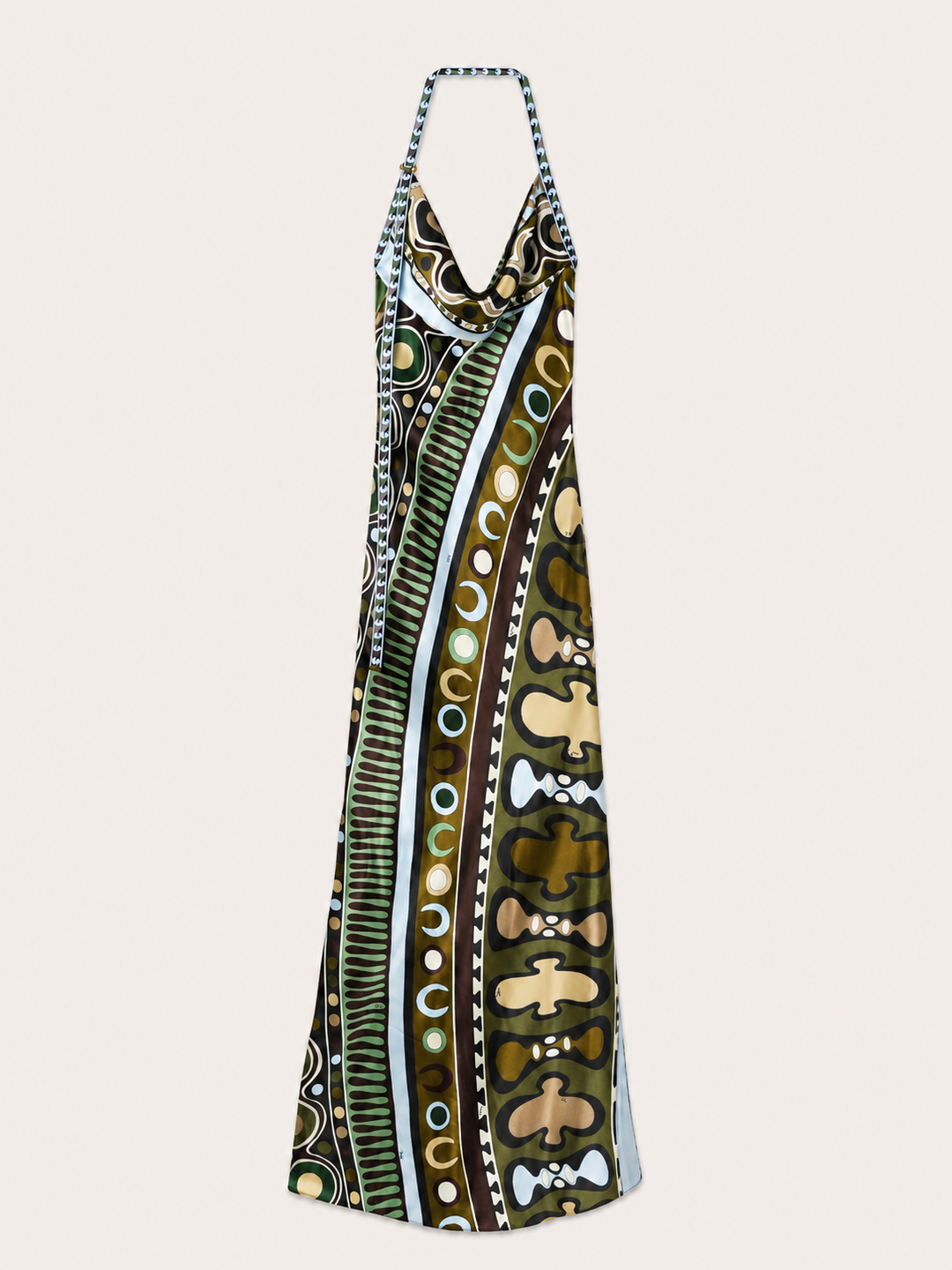 Tribal Print Halter Gown