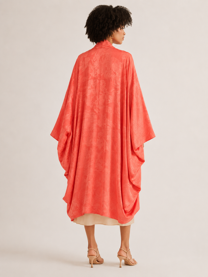 Elegant Draped Kimono Robe