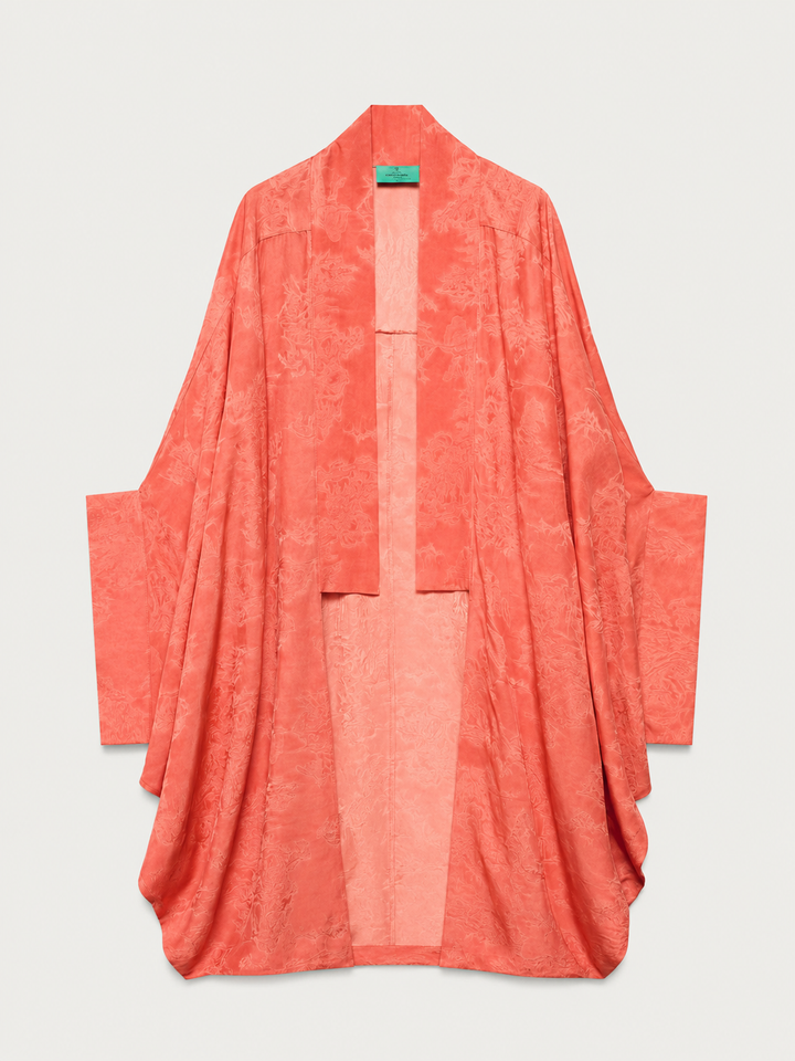 Elegant Draped Kimono Robe