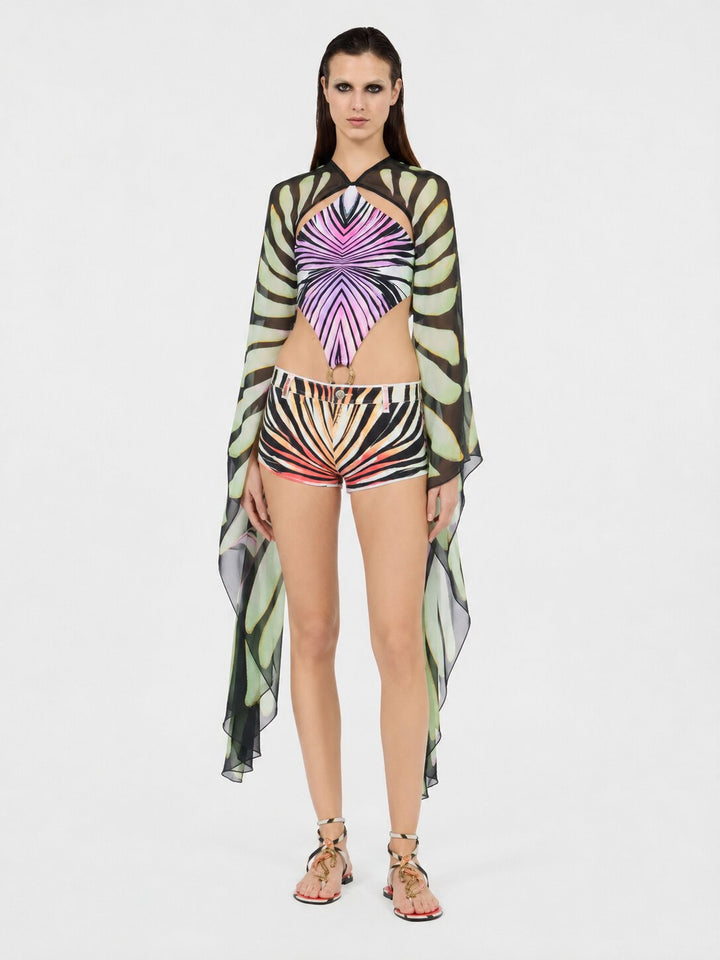Conjunto de body con alas y shorts