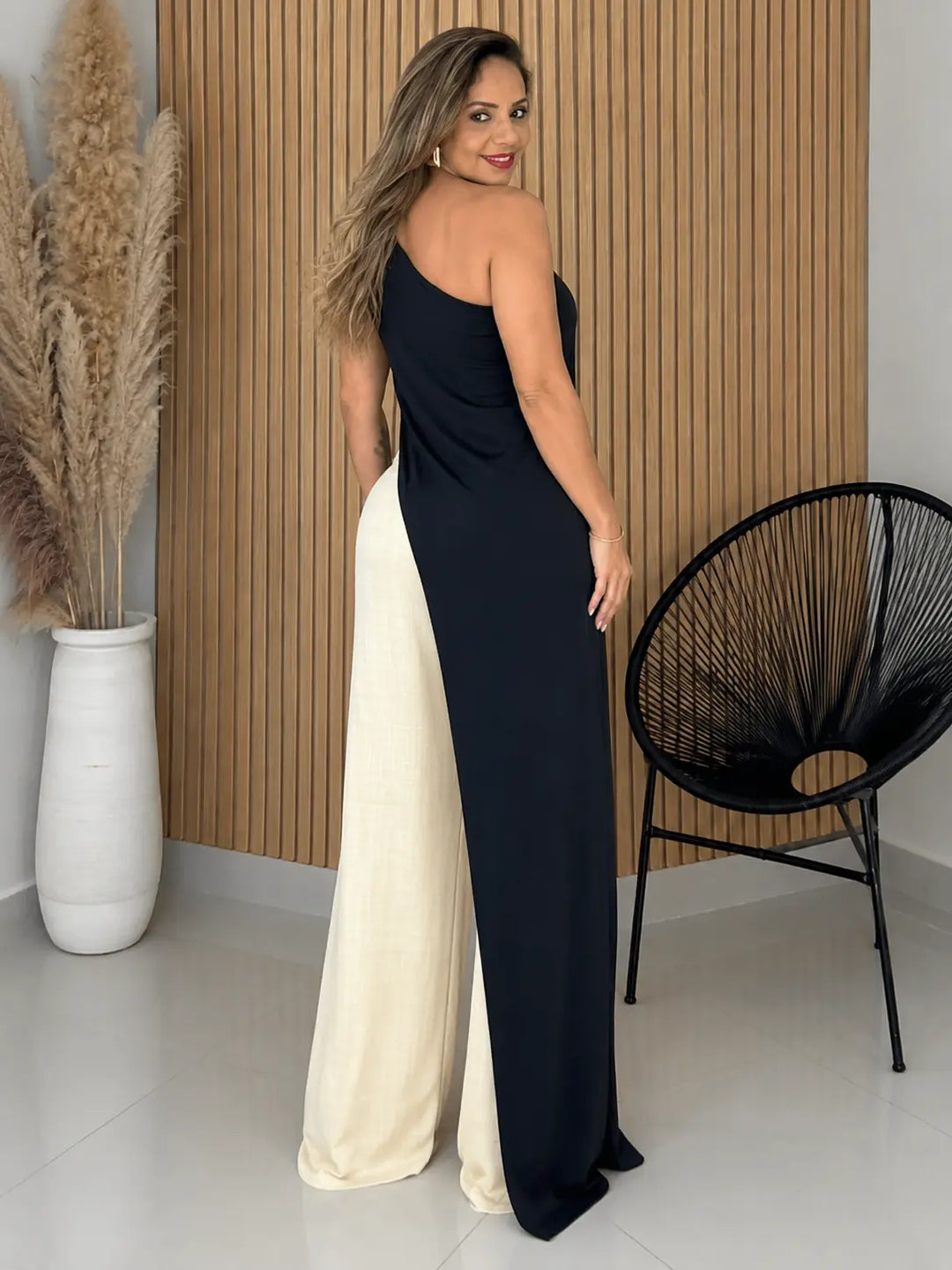 Asymmetric Draped Overlay Skirt