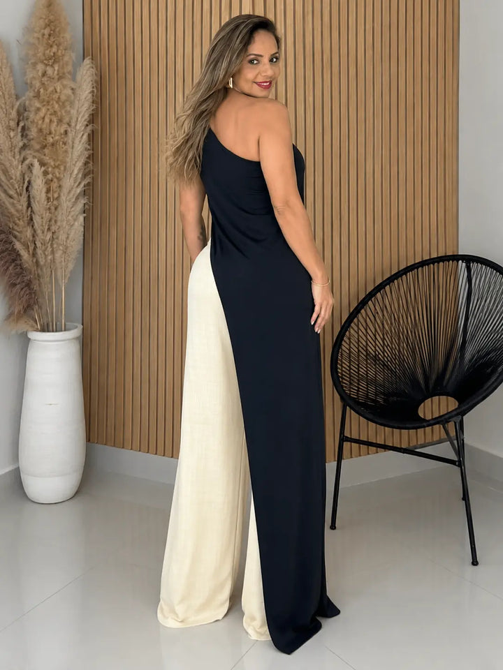 Asymmetric Draped Overlay Skirt