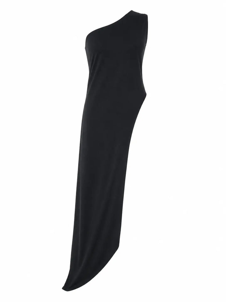 Asymmetric Draped Overlay Skirt